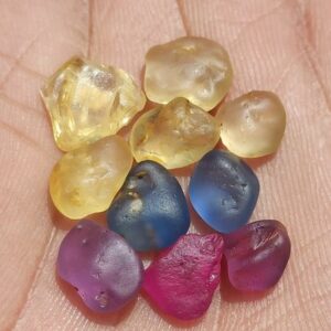 Facet Grade Ceylon Natural Sapphire Rough Collection