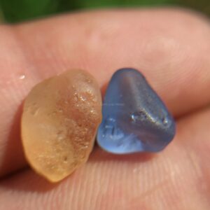 Ceylon Peach and Blue Sapphire Rough Stones