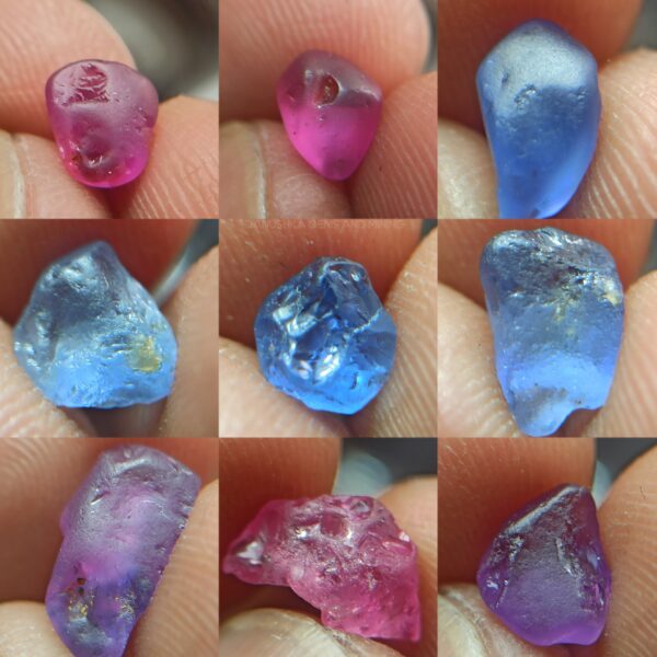 Facet Grade Natural Ceylon Sapphire Rough Collection