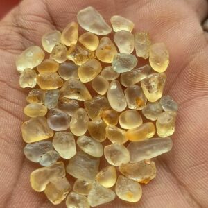 Facet Grade Natural Yellow Sapphire Alluvial Rough Collection.