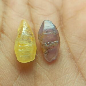 Natural Yellow Sapphire & Color Change Sapphire Crystal