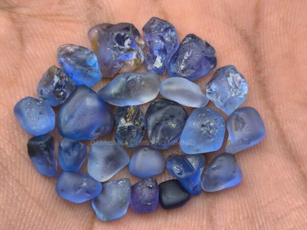 Facet Grade Ceylon Natural Blue Sapphire Rough Collection