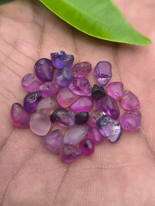 Facet Grade Natural PinkPurple Sapphire Rough Collection