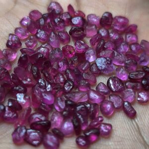 Facet Grade Ceylon Natural Ruby & Pink Rough Collection