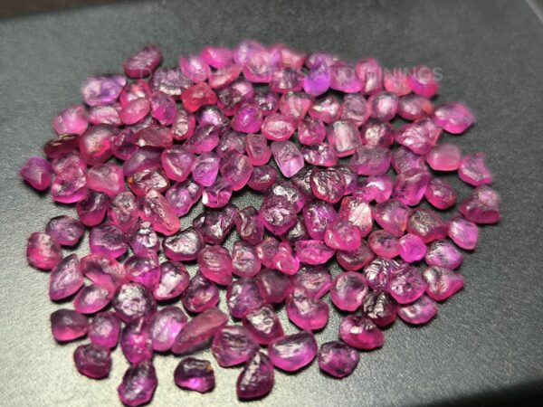 Facet Grade Ceylon Natural Ruby & Pink Rough Collection