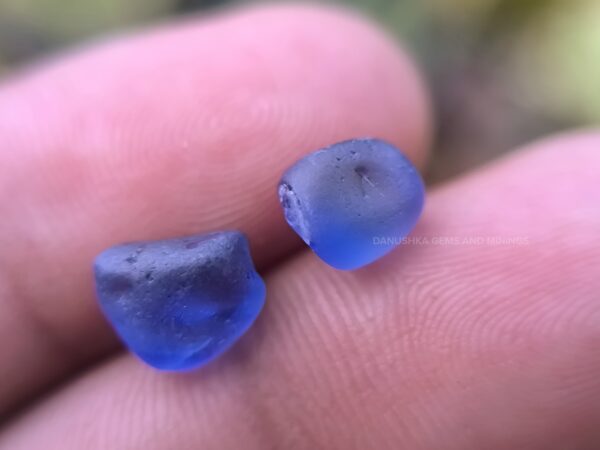 Blue Sapphire Rough Couple