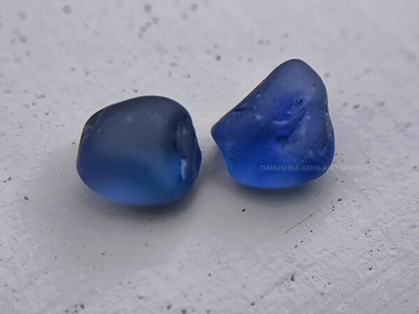 Blue Sapphire Rough Couple