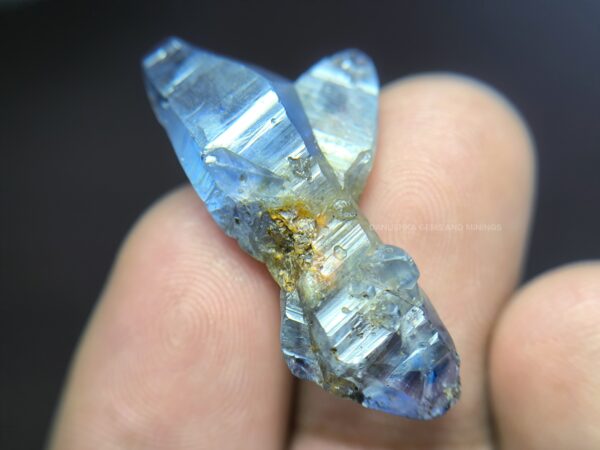 Double Terminated Blue Sapphire Huge Twin Crystal