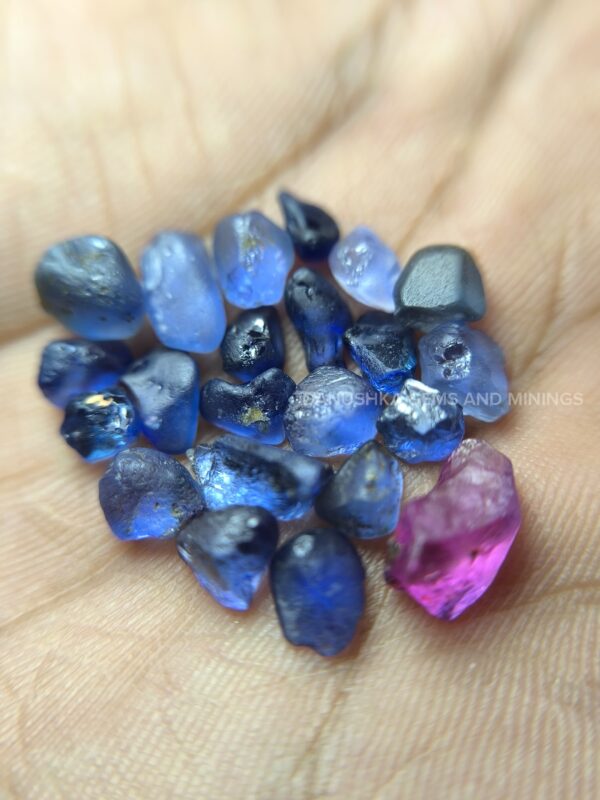 Blue Sapphires and Pink Sapphire Rough Collection