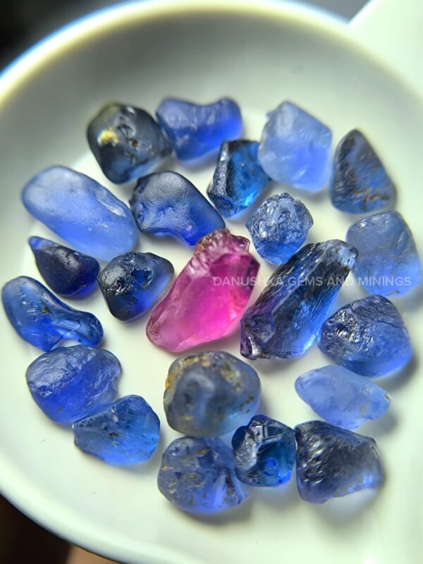 Blue Sapphires and Pink Sapphire Rough Collection