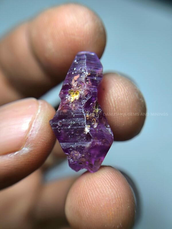 Ceylon Natural Pinkish-Purple Sapphire Crystal