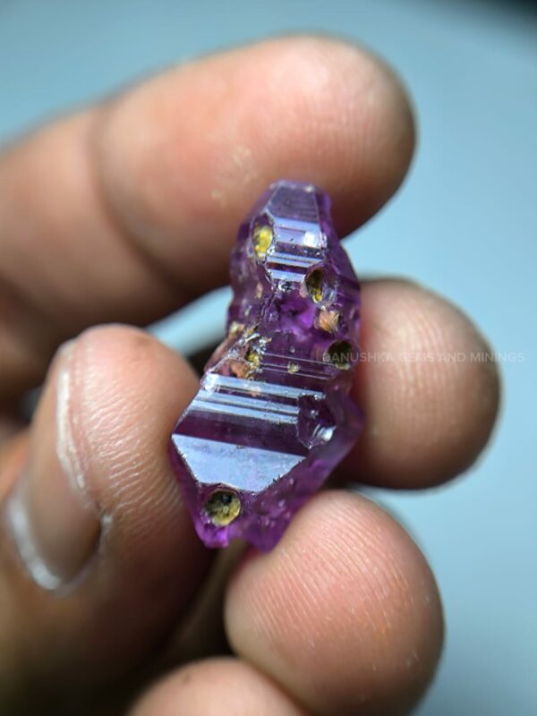 Ceylon Natural Pinkish-Purple Sapphire Crystal