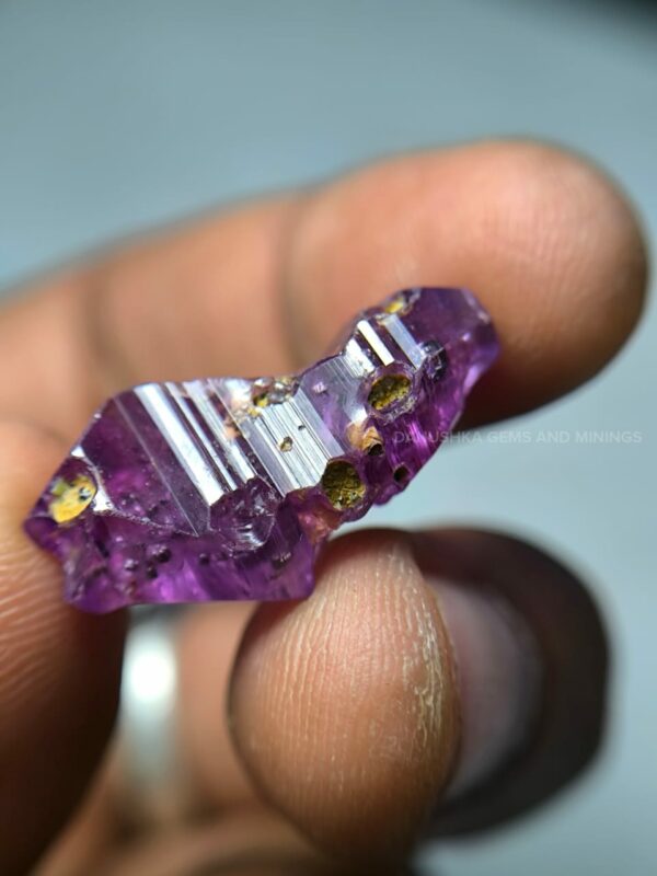 Ceylon Natural Pinkish-Purple Sapphire Crystal