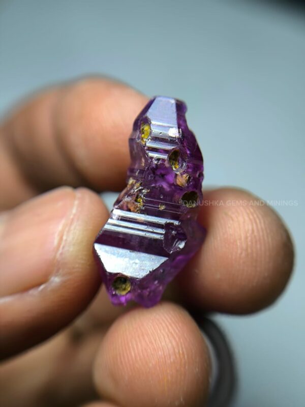 Ceylon Natural Pinkish-Purple Sapphire Crystal