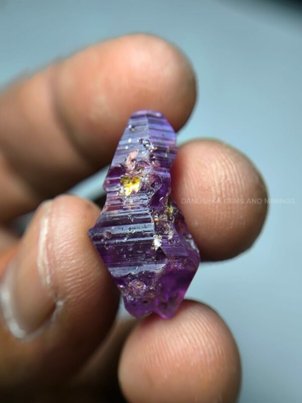 Ceylon Natural Pinkish-Purple Sapphire Crystal