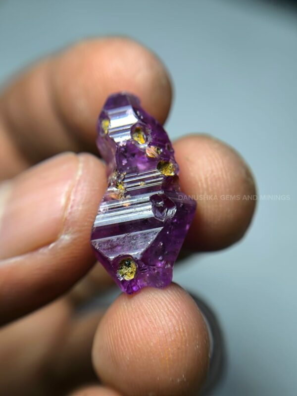 Ceylon Natural Pinkish-Purple Sapphire Crystal