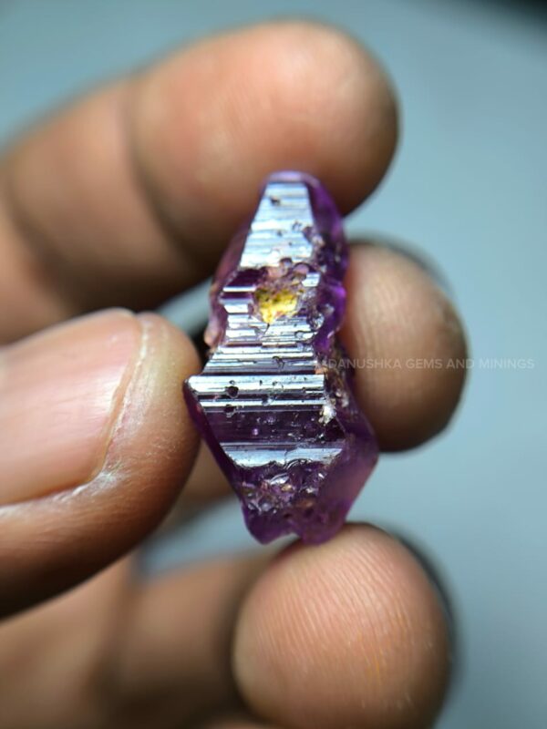 Ceylon Natural Pinkish-Purple Sapphire Crystal