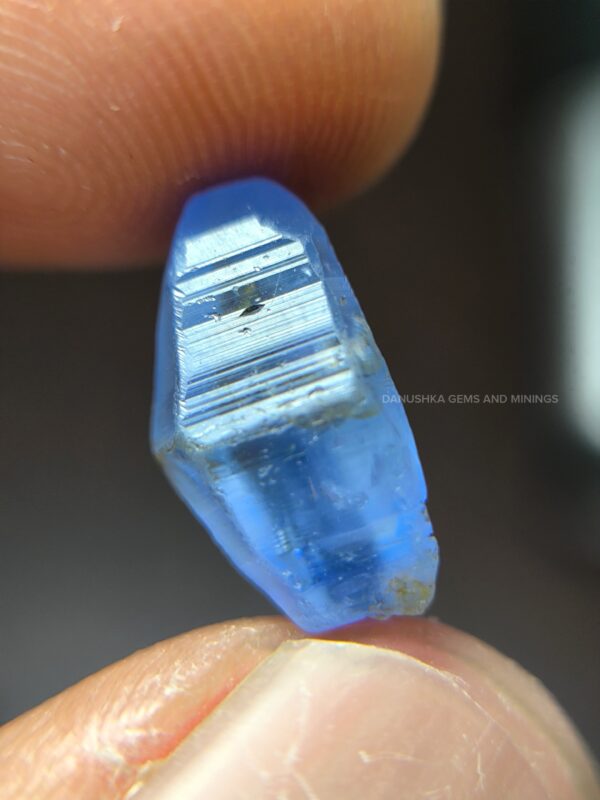 complete blue sapphire crystal