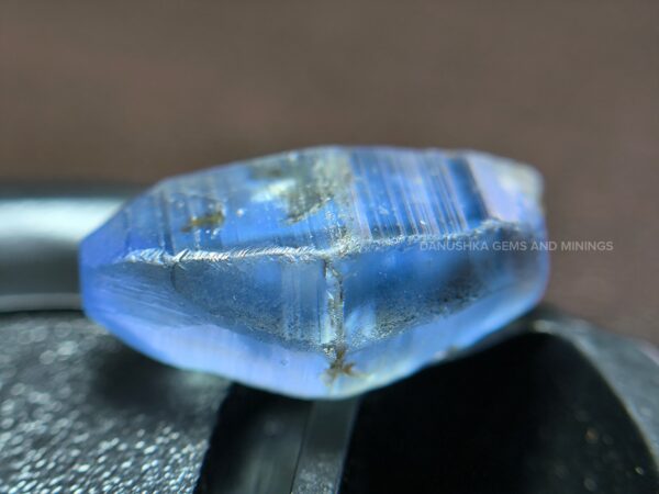 complete blue sapphire crystal