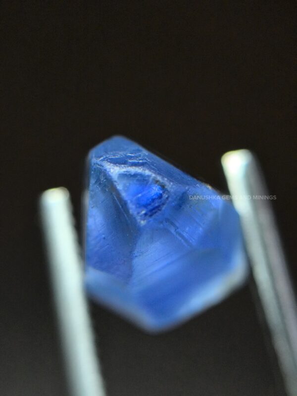 complete blue sapphire crystal