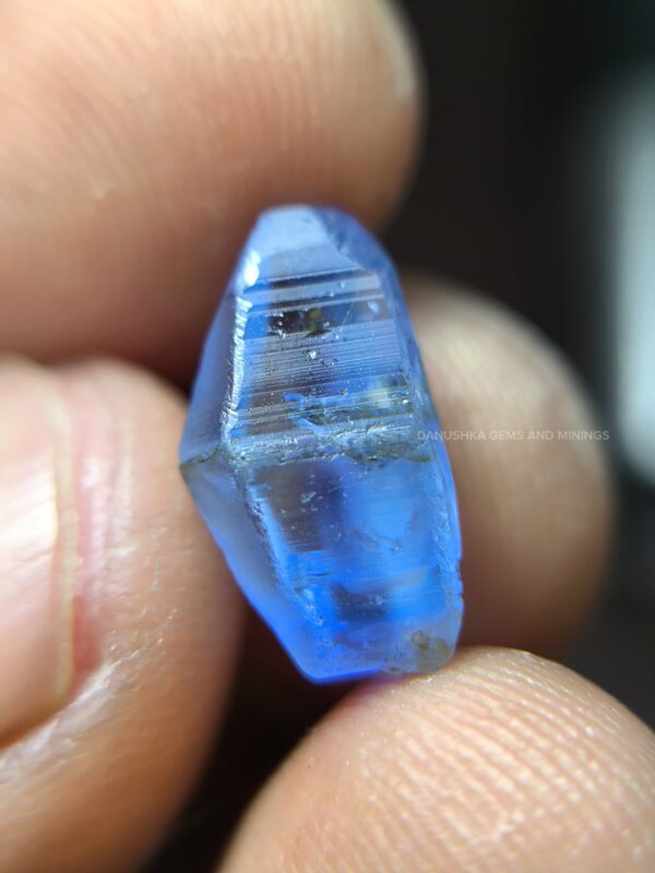 complete blue sapphire crystal