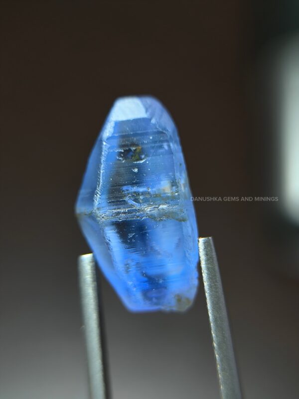 complete blue sapphire crystal