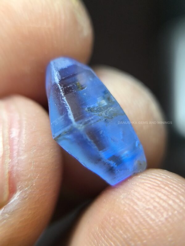 complete blue sapphire crystal