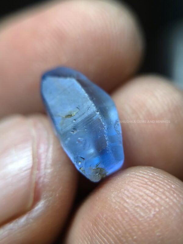 complete blue sapphire crystal
