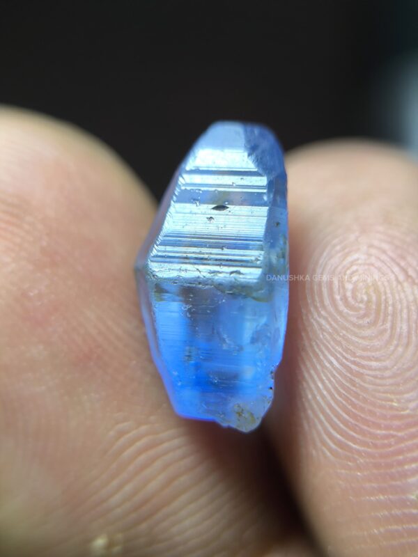 complete blue sapphire crystal