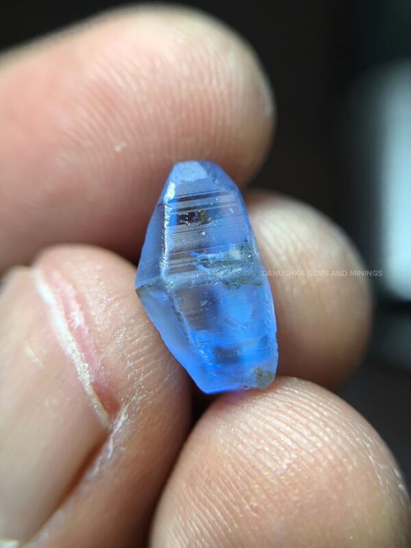 complete blue sapphire crystal