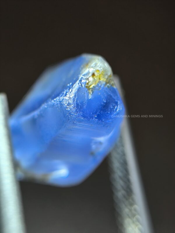 complete blue sapphire crystal