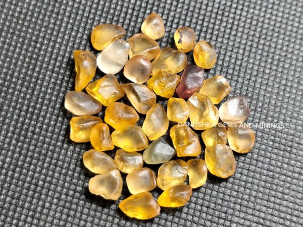 Facet Grade Orange Zircon Rough Lot