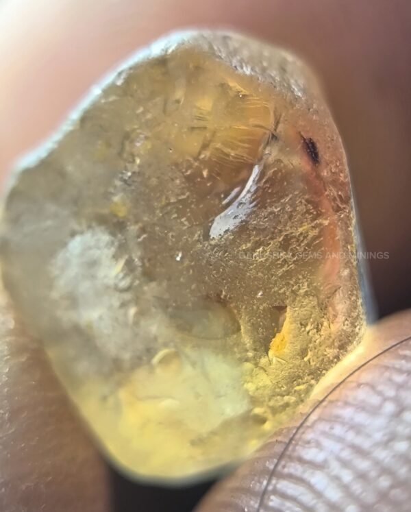 Peach Sapphire Rough with Padparadscha Pleochroism
