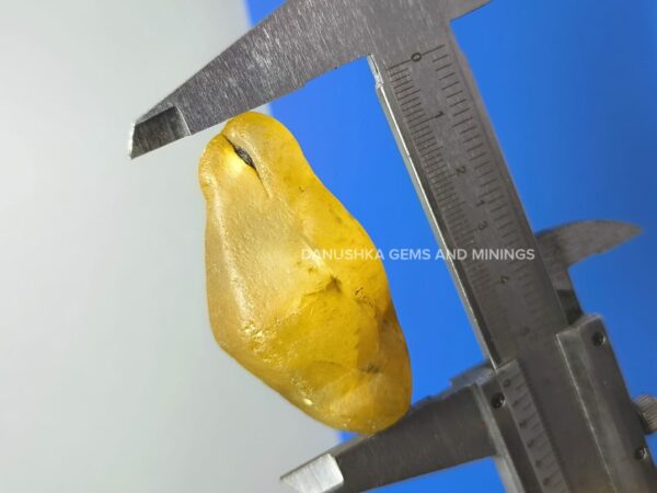 Ceylon yellow sapphire crystal