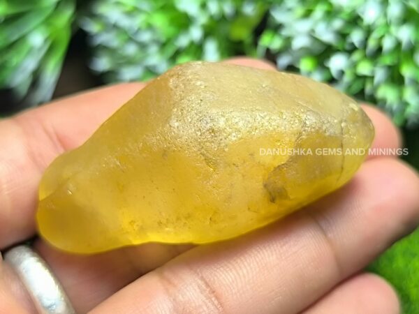 Ceylon yellow sapphire crystal