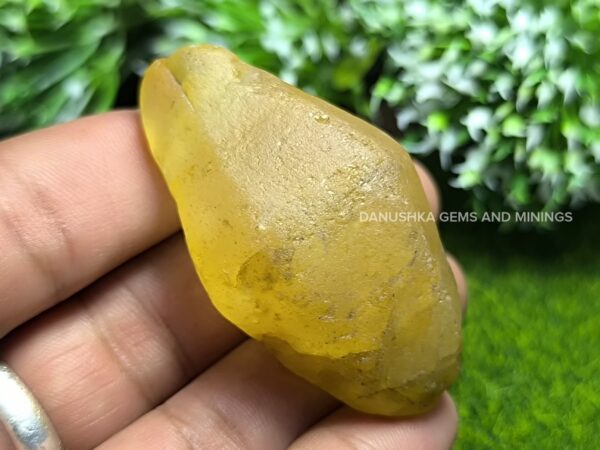 Ceylon yellow sapphire crystal