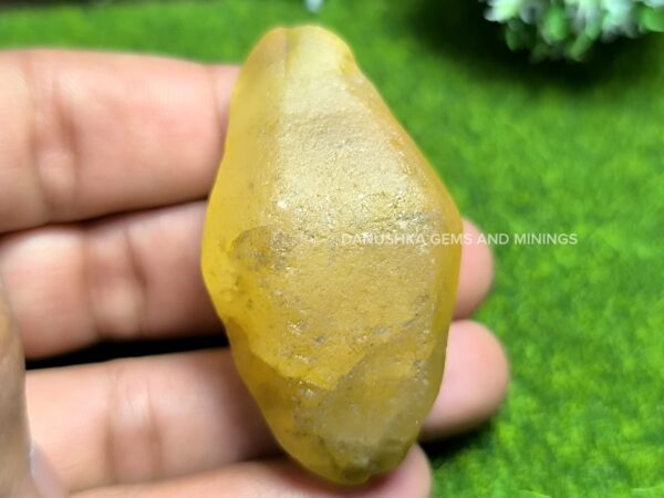 Ceylon yellow sapphire crystal