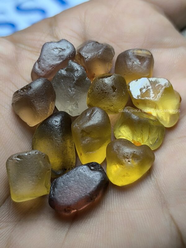 Facet grade natural zircon rough collection