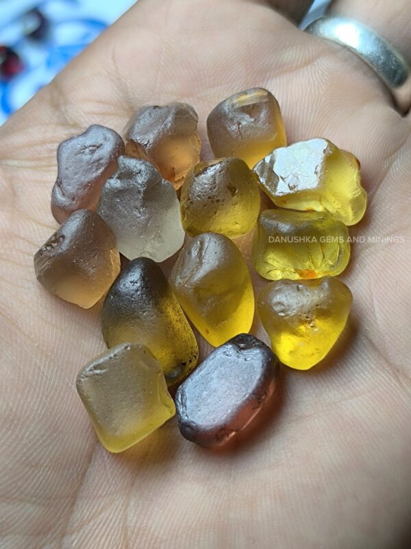 Facet grade natural zircon rough collection