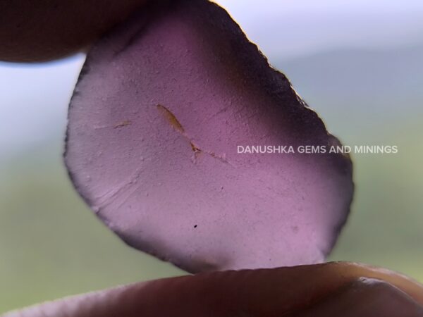 Natural plum purple spinel rough