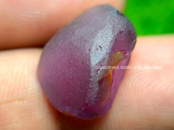 Natural plum purple spinel rough