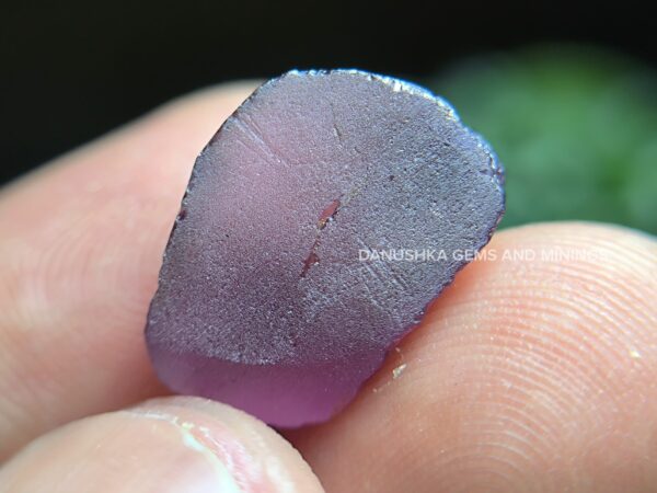 Natural plum purple spinel rough