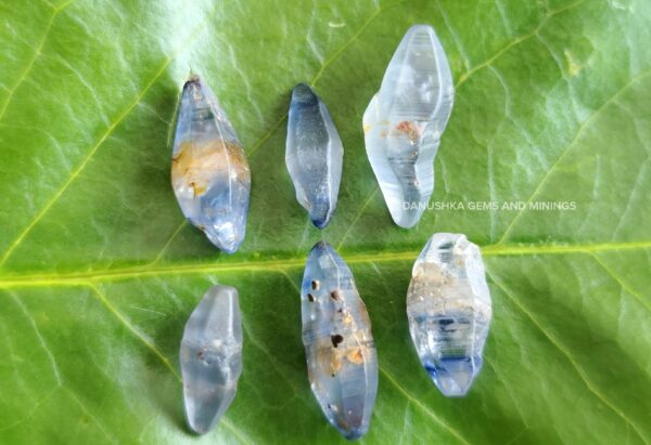 natural unheated blue sapphire bi-pyramidal crystals