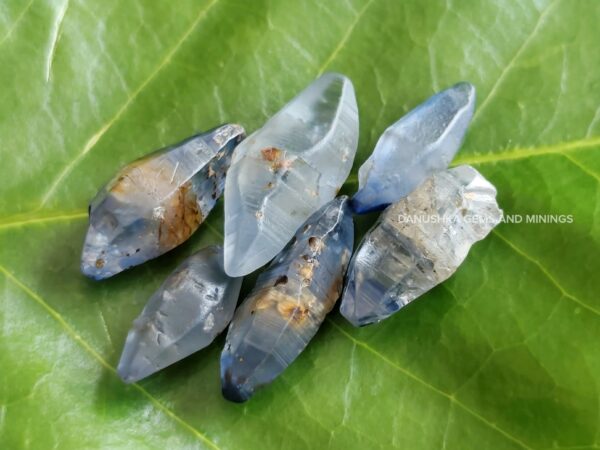 natural unheated blue sapphire bi-pyramidal crystals
