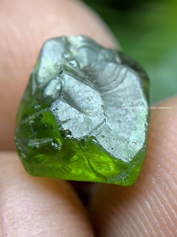 Facet grade green zircon rough stones