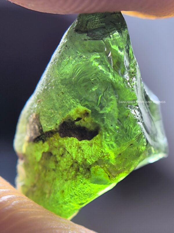 Facet grade green zircon rough stones