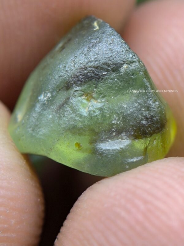 Facet grade green zircon rough stones