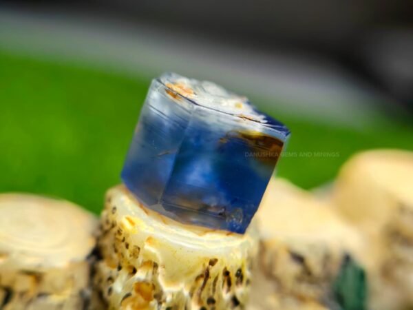 unheated natural blue sapphire crystal