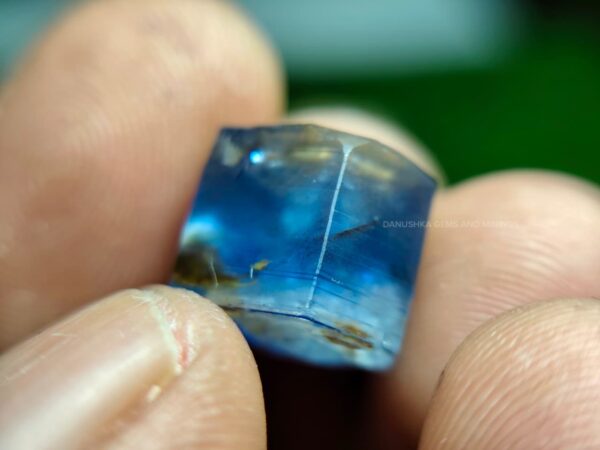 unheated natural blue sapphire crystal