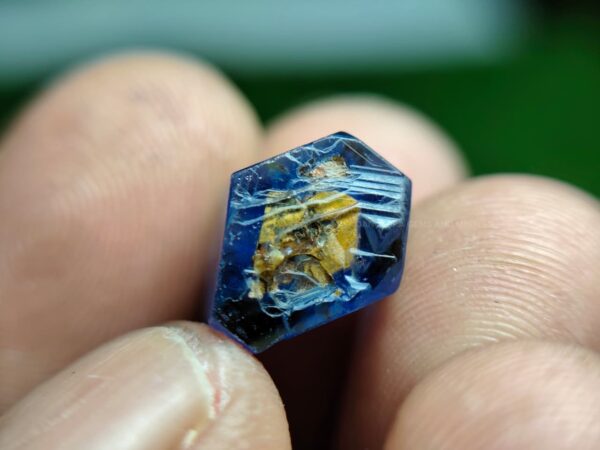 unheated natural blue sapphire crystal